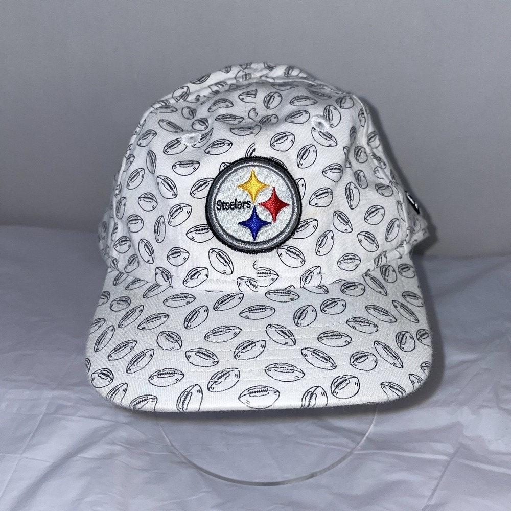 New Era 9FORTY Pittsburgh Steelers Toddler Hat White Football Print NFL Cap